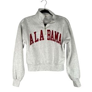 Women's Alabama University Pullover 3/4 Zipper Pullover Mockneck Sweatshirt XS